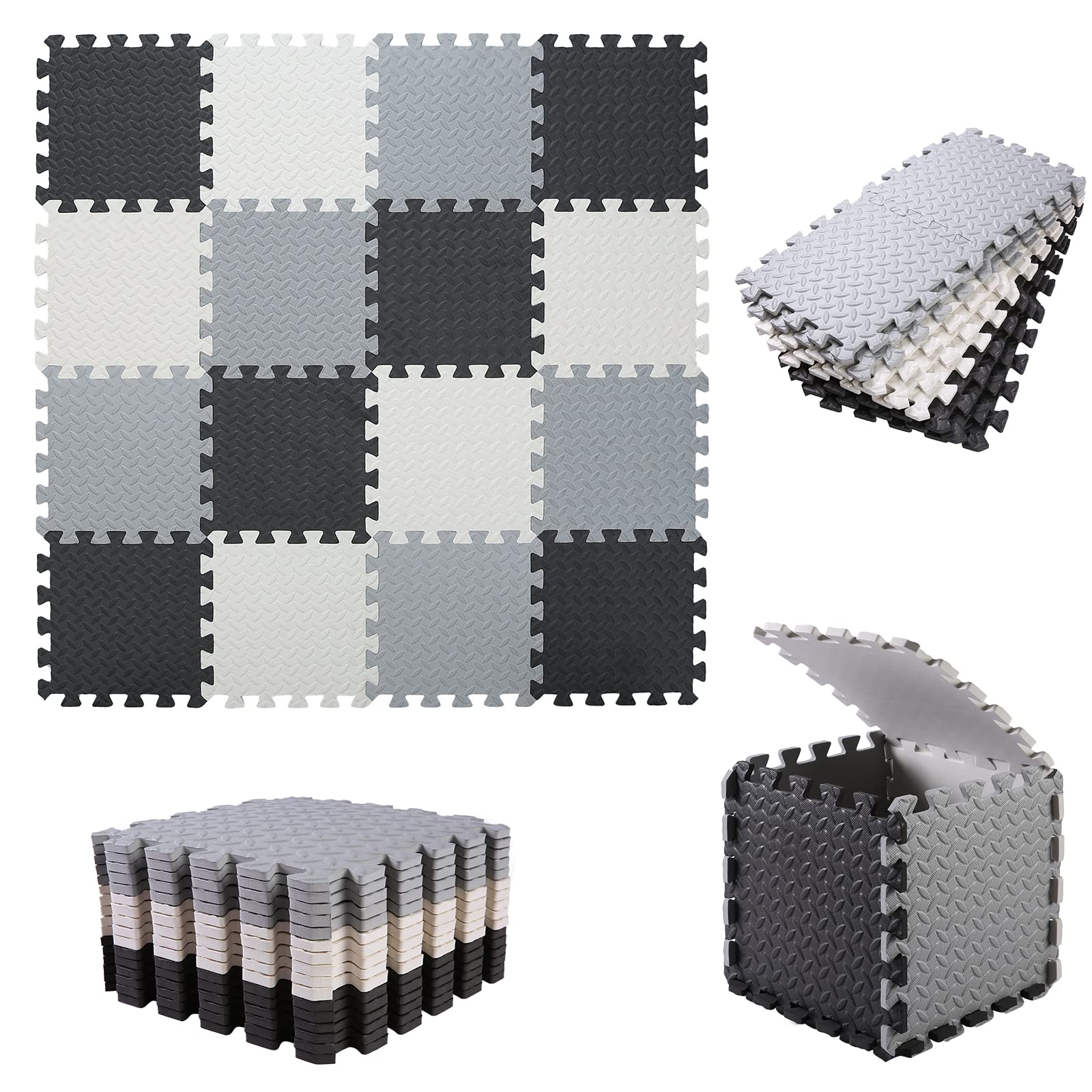 Tamiplay interlocking tiles forming a secure play surface