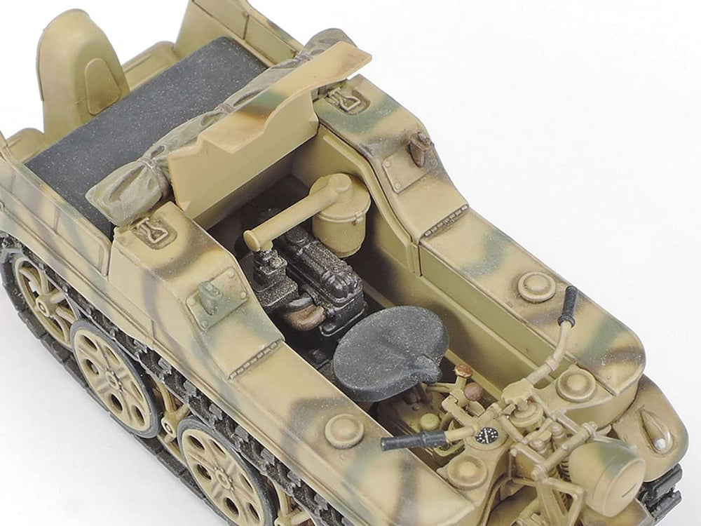 TAMIYA 35377-000 Kettenkrad engine-detail captures tiny components for authentic modeling