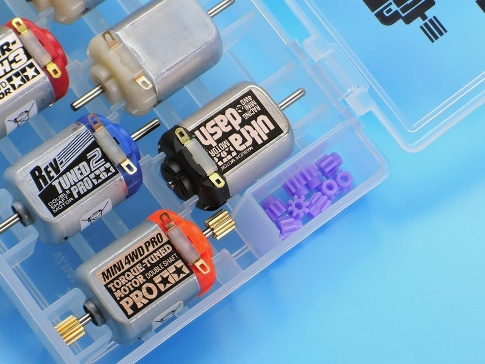 Tamiya Mini 4WD Motor Case 2 compartments offer secure organization