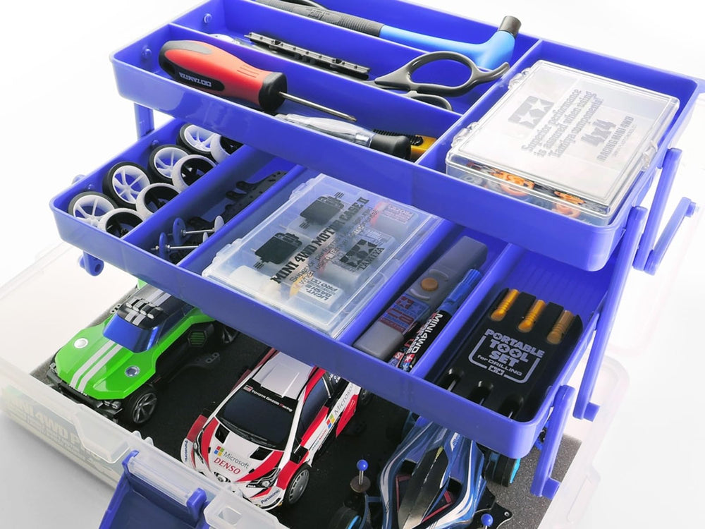 Tamiya Mini 4WD Motor Case 2 packaging is compact for travel