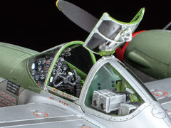 TAMIYA P-38J Lightning propeller assembly for authentic look.