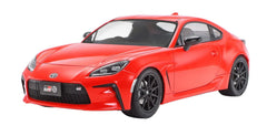 TAMIYA Toyota GR86 1:24 model kit front view for detailed display