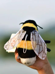 TammyFlyFly bee plush texture highlights soft fabric and craftsmanship.