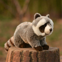 TAMMYFLYFLY raccoon plush cleanable fabric for easy care and lasting softness.