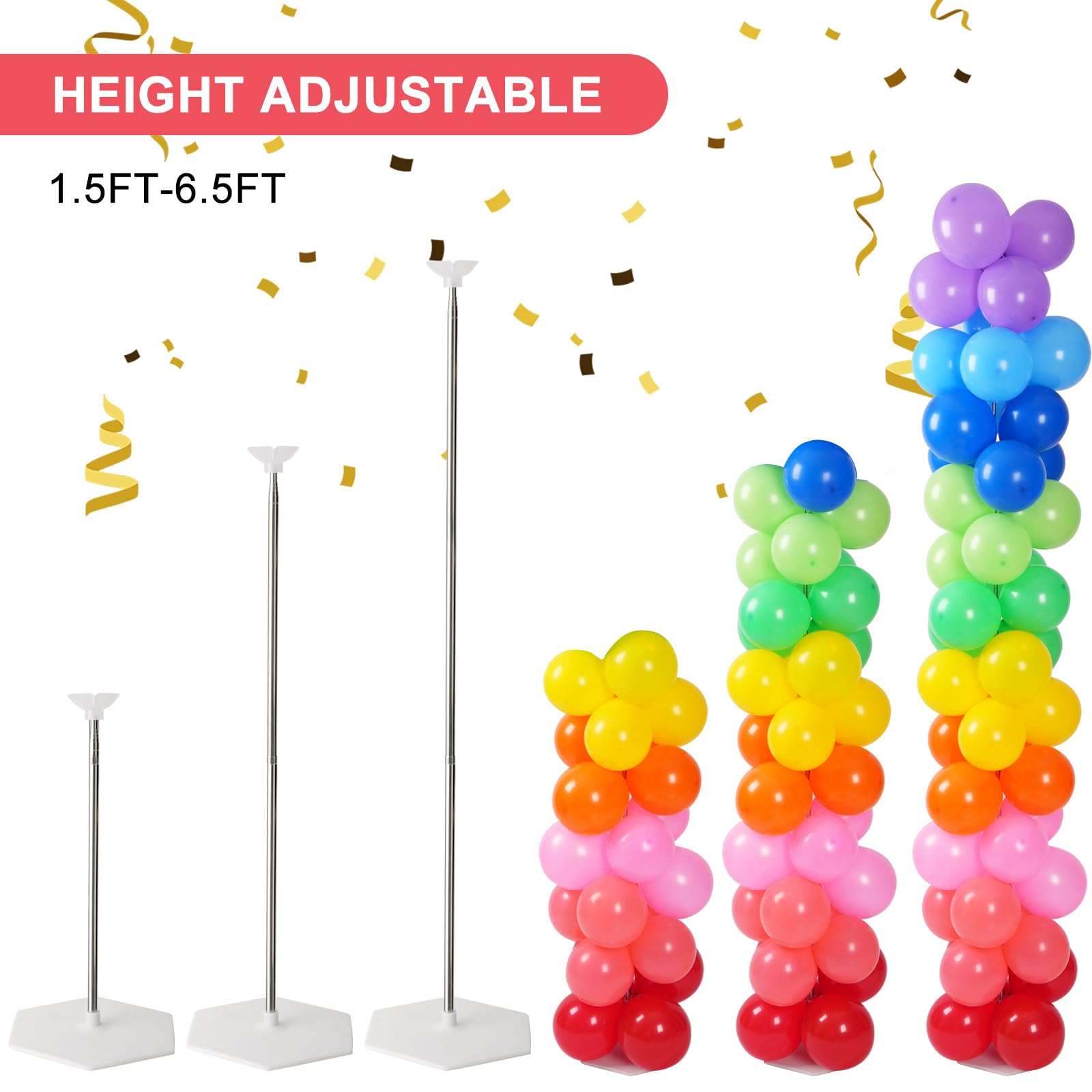 Tamodan balloon tower base with water stability enhances balance on varied surfaces.