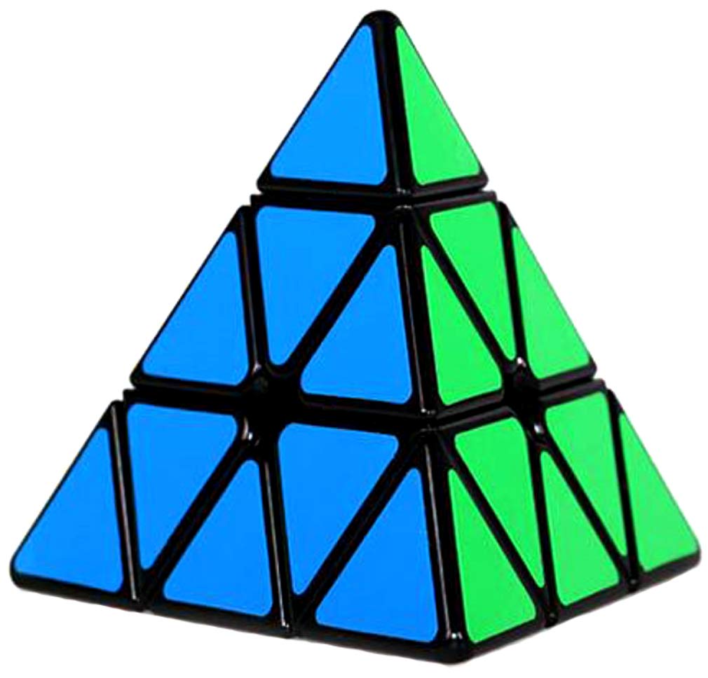 TANCH MYWH Pyramid Speed Cube 3x3 front view with smooth turning for focus.