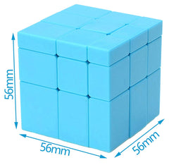 TANCH SS Mirror Speed Cube 3x3 blue in-hand for comfortable manipulation.