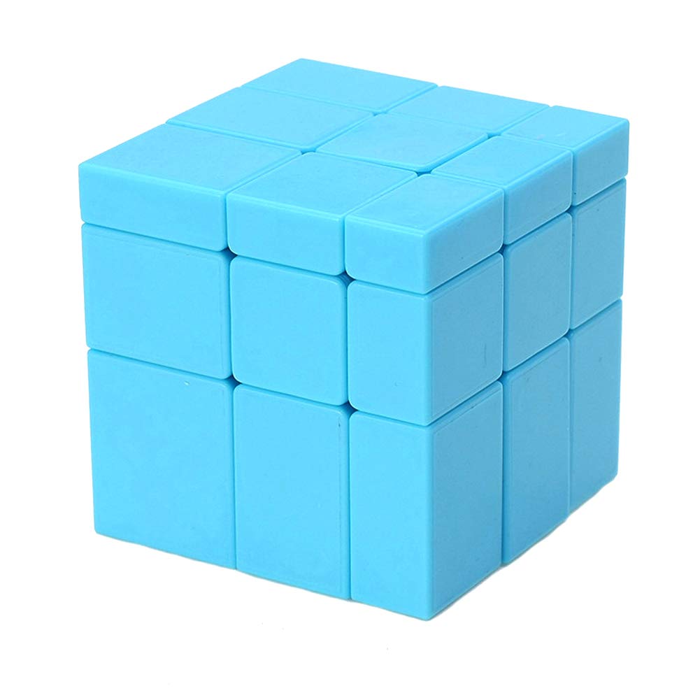 TANCH SS Mirror Speed Cube 3x3 blue side turn highlighting anti-pop performance.