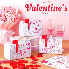 Tandefio Valentine sticker designs set to personalize tiny mailboxes.