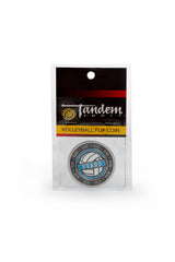 Tandem Sport volleyball flip coin tails side assisting fair serves and calls.
