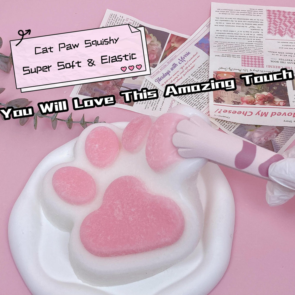 Tangcii Big Cat Paw Squishy silicone texture emphasizes soft and durable feel