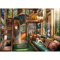 TangComplete Forest House puzzle box, 1000-piece set, ideal for family puzzle nights.