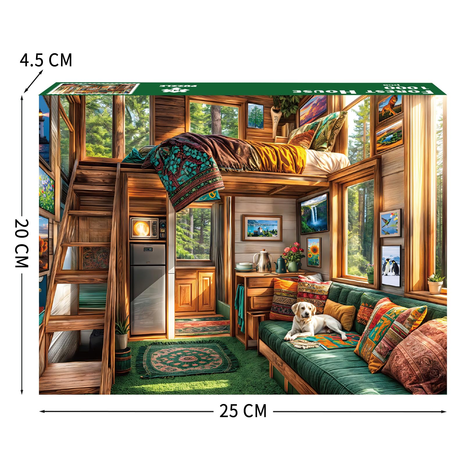 TangComplete Forest House puzzle pieces with unique cuts for precise assembly.