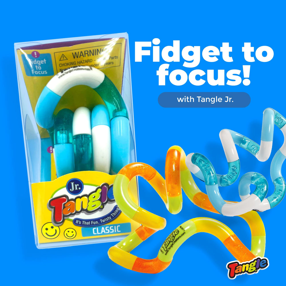 Tangle Jr Classic backpack-ready fidget for school and travel.