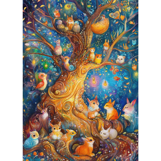 TangMosaic Treehouse Puzzle cover image, a 1000-piece challenge for adults' evenings.