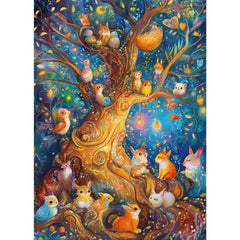 TangMosaic Treehouse Puzzle cover image, a 1000-piece challenge for adults' evenings.