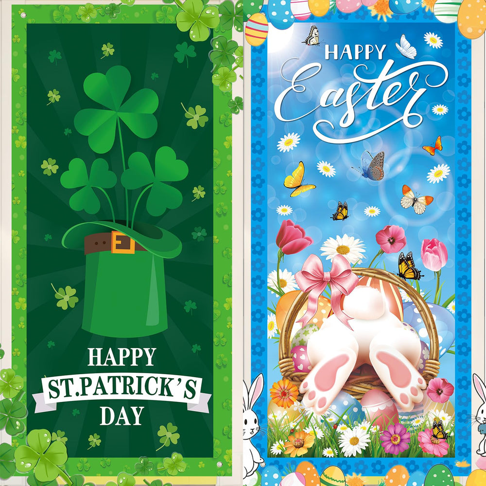 Tangren St Patrick's Day and Easter door covers set for festive entryway