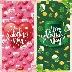 Tangren valentines door cover set with heart motif for festive entryway.