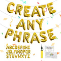 TangTuan gold foil letter balloons create a sparkling banner backdrop for celebrations.
