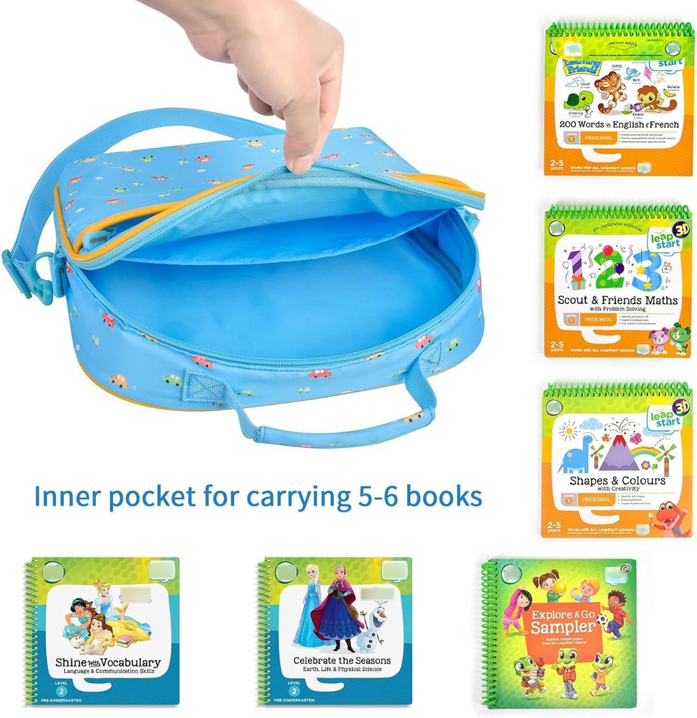 Tanmqin blue open compartment view for easy item separation.