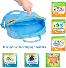Tanmqin blue open compartment view for easy item separation.