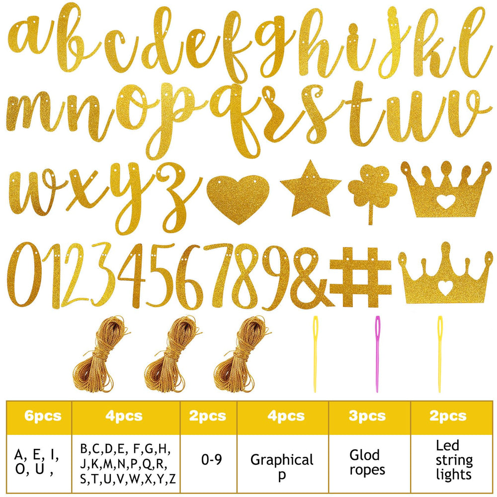 TaoBary glitter banner kit with shiny letters for vibrant celebrations.