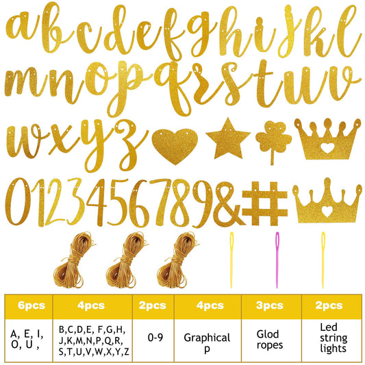 TaoBary glitter banner kit with shiny letters for vibrant celebrations.