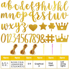 TaoBary glitter banner kit with shiny letters for vibrant celebrations.