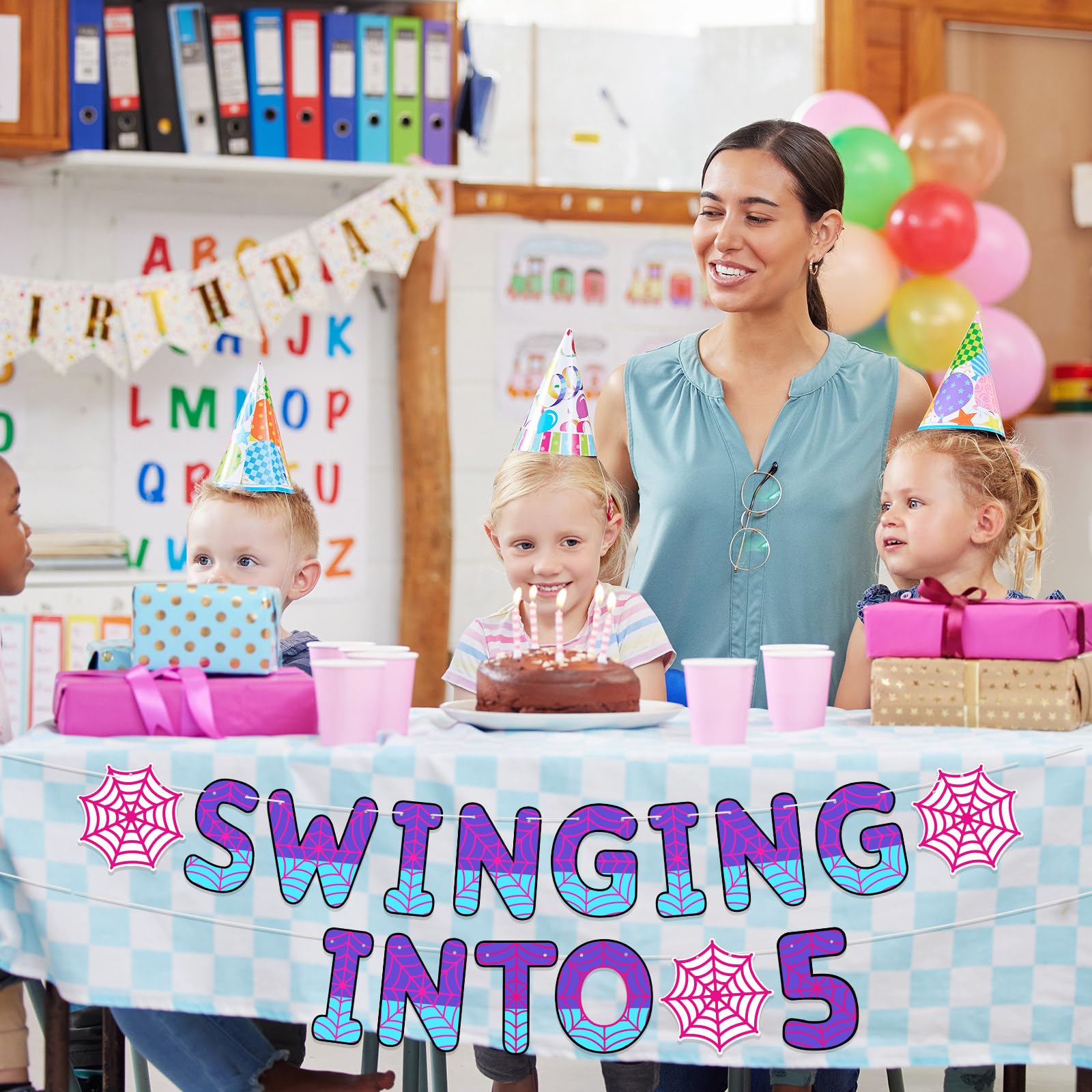 TaoBary spider banner serves as a charming photo backdrop and keepsake