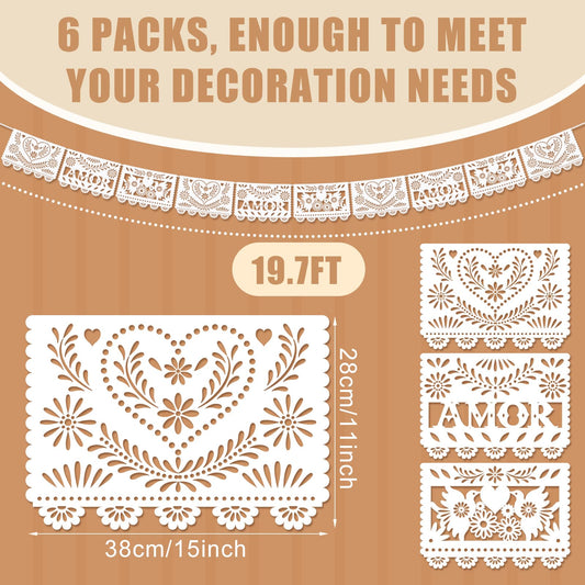 TaoBary paper-cut banner birds enhancing arches with Mexican style
