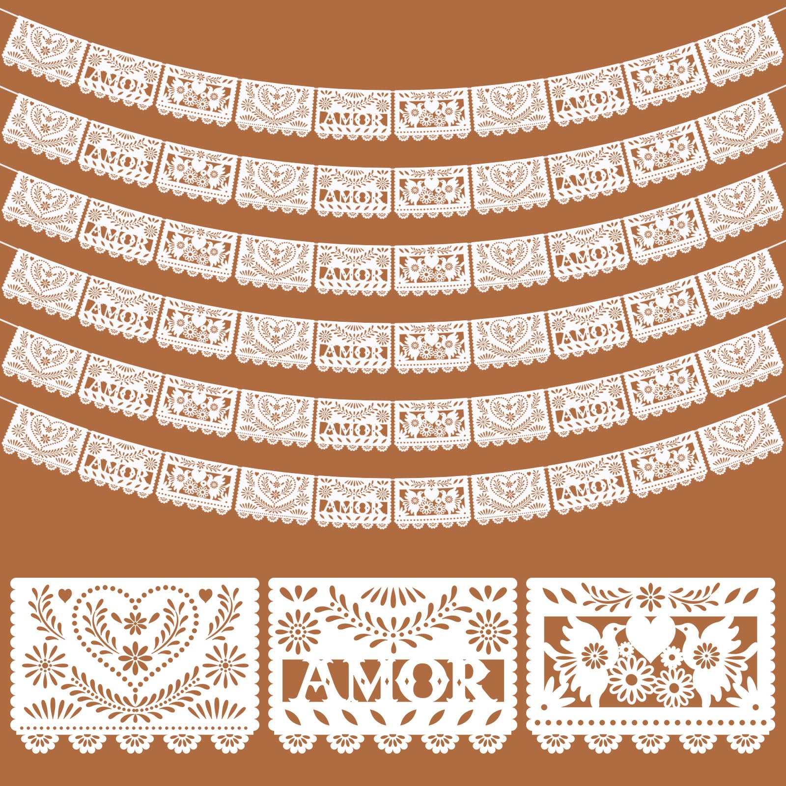 TaoBary paper-cut banner flowers for festive weddings and celebrations