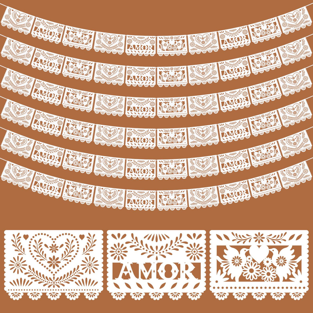 TaoBary paper-cut banner flowers for festive weddings and celebrations