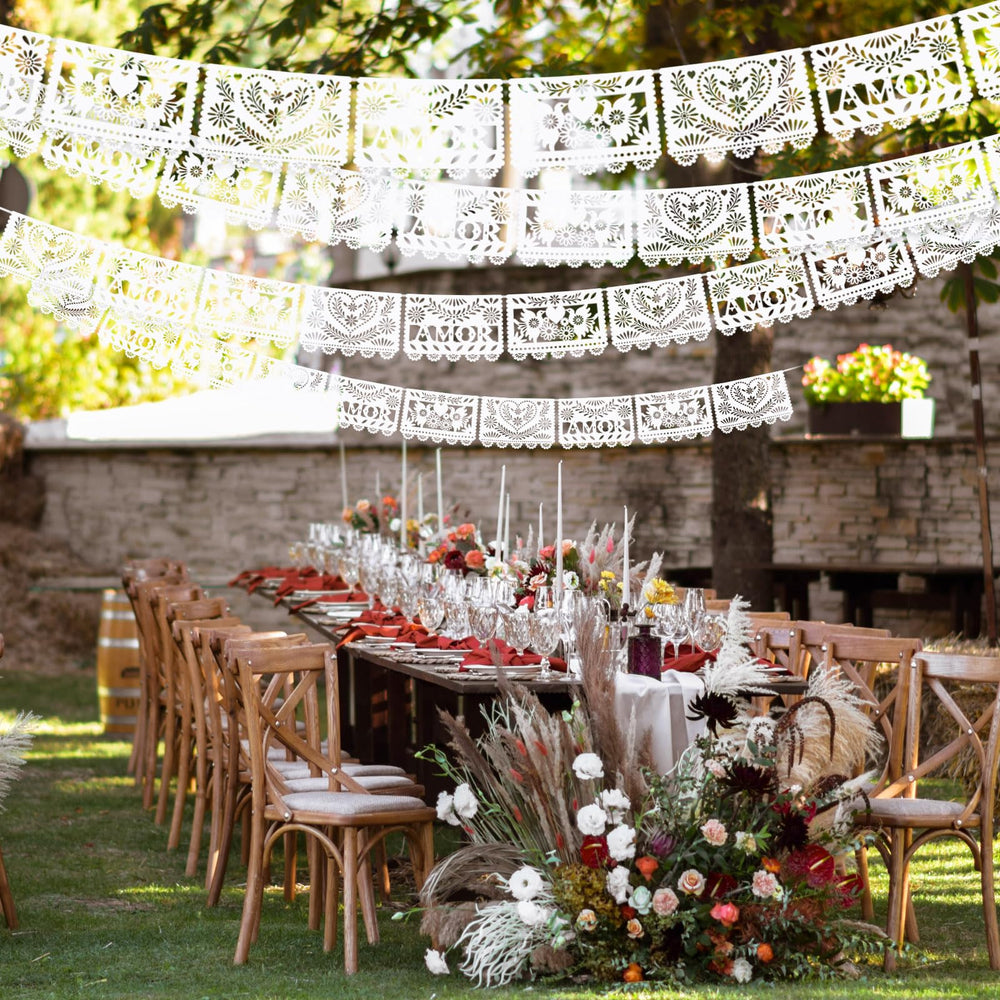 TaoBary paper-cut banner wedding decor with retro charm