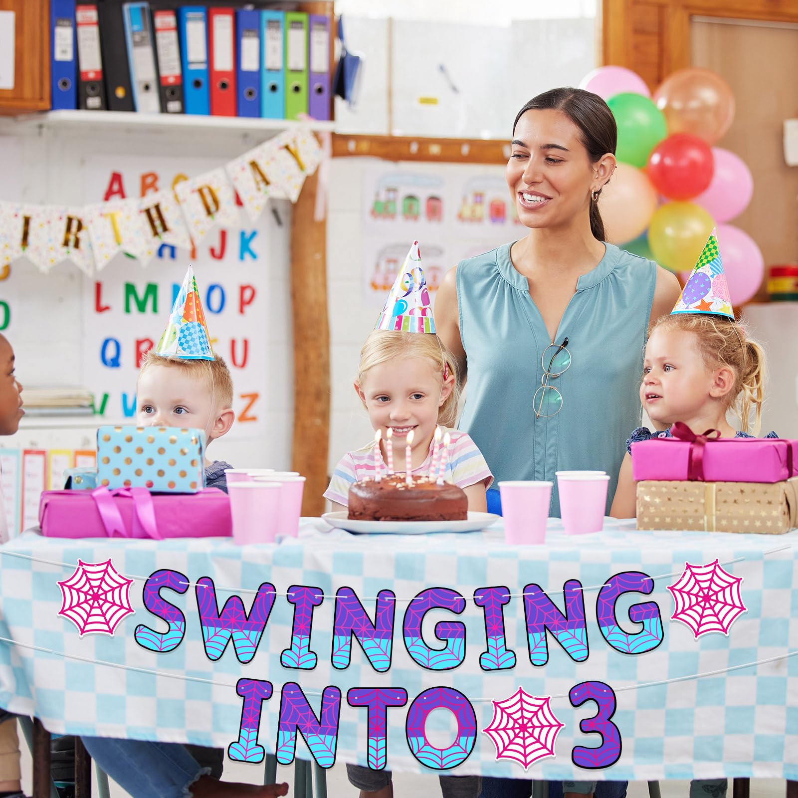 TaoBary purple Spider Theme banner creates memorable keepsake photos