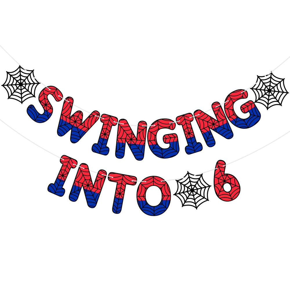 TaoBary Spider Banner prestrung for quick setup at the party
