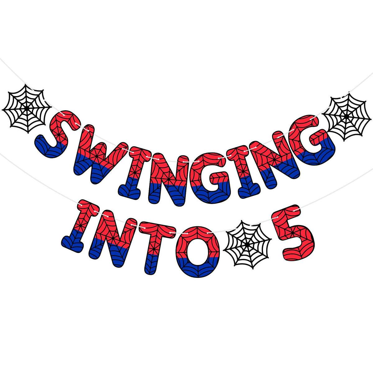 Taobary Spider Theme Banner fully strung for quick, festive setup