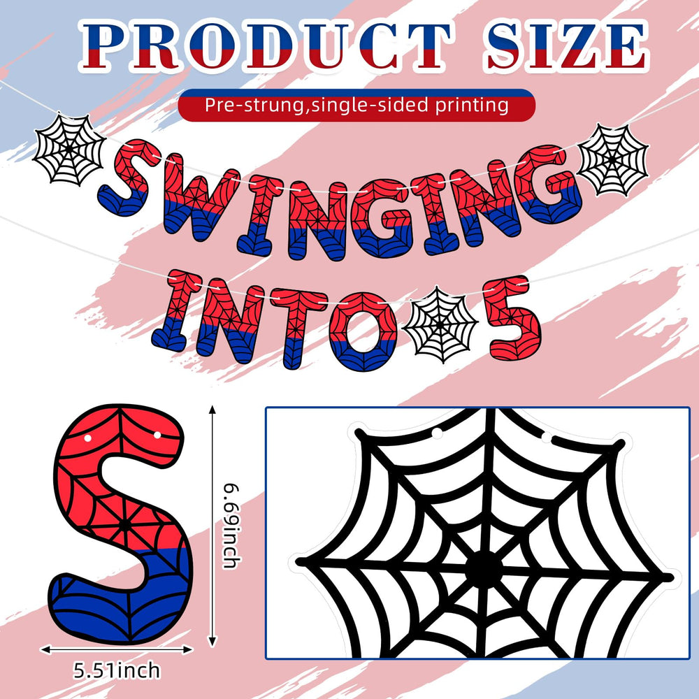 Taobary Spider Theme Banner ready to hang, ideal backdrop for photos