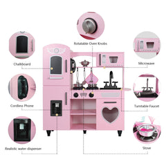 TaoHFE Play Kitchen pink cookware-set provides realistic utensils for creative meals