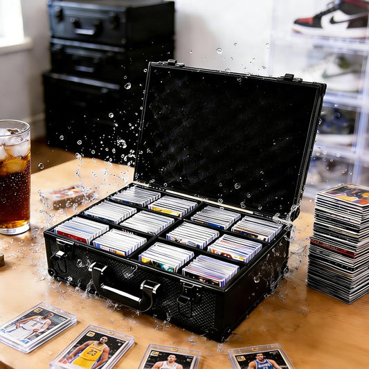 TAOPOWER Sports Card Storage Box with 3500-card capacity keeps large collections organized.
