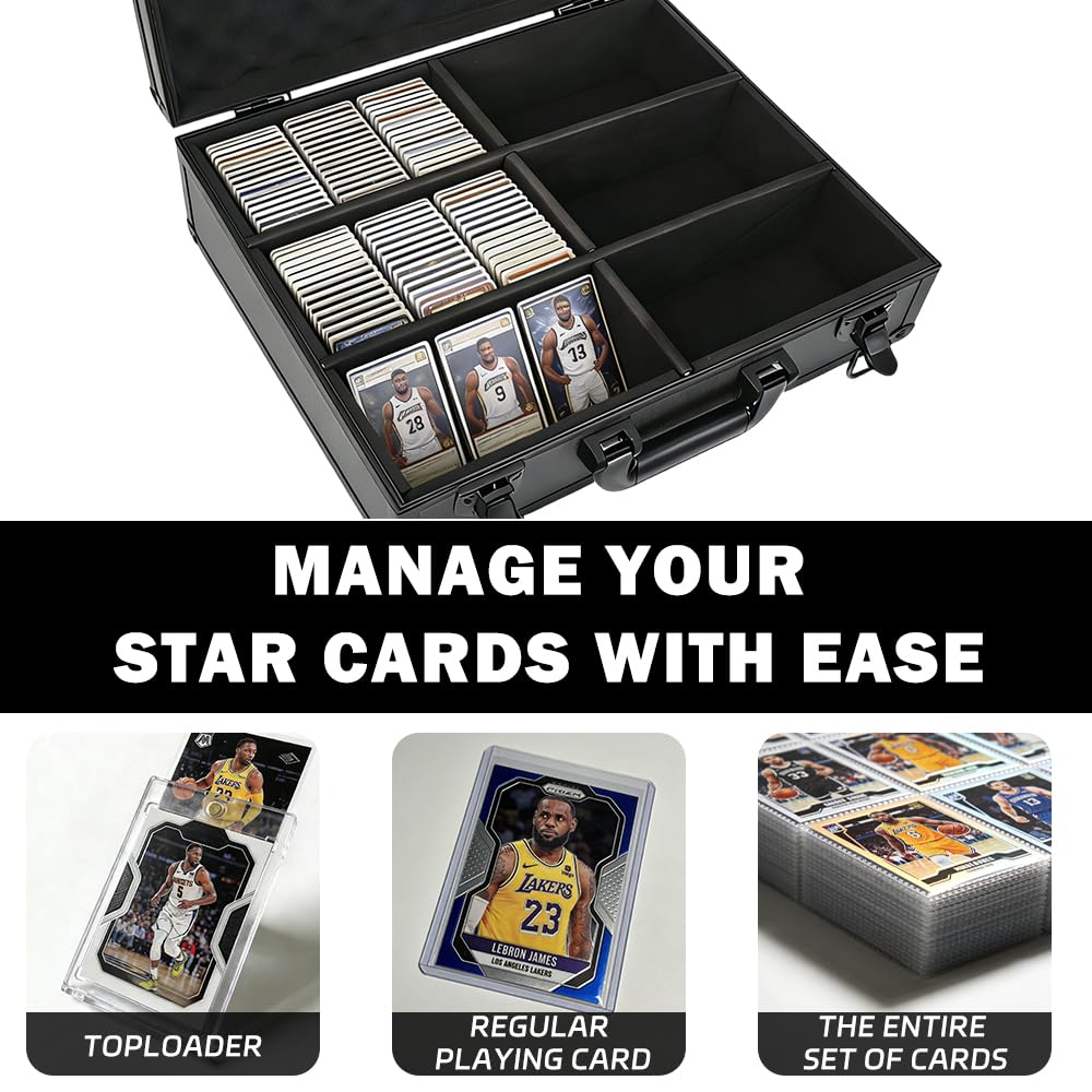 TAOPOWER Sports Card Storage Box rigid enclosure resists deformation for safer long-term storage.