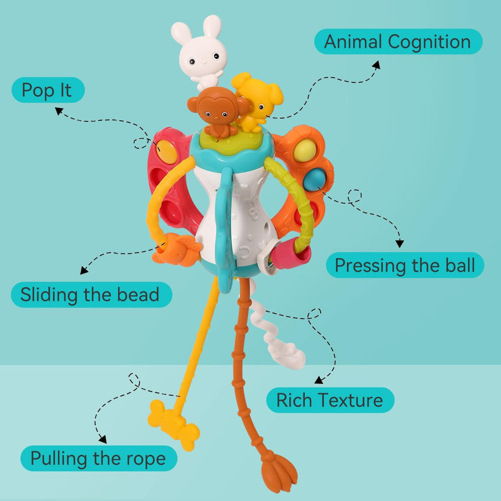 taotaotoys silicone sensory toy with textures for teething and fine motor skills