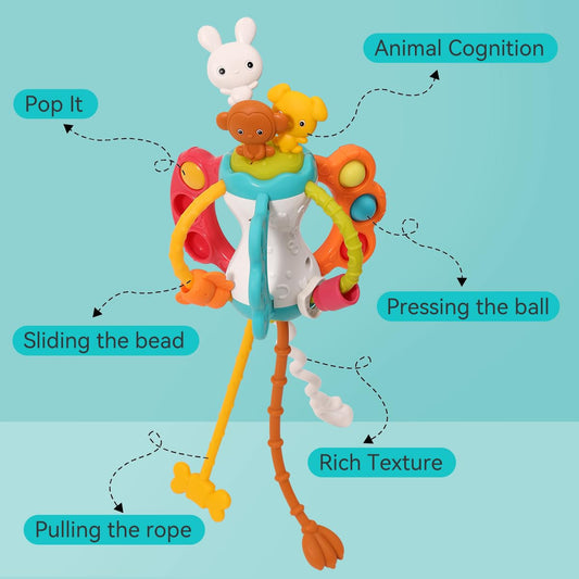 taotaotoys silicone sensory toy with textures for teething and fine motor skills