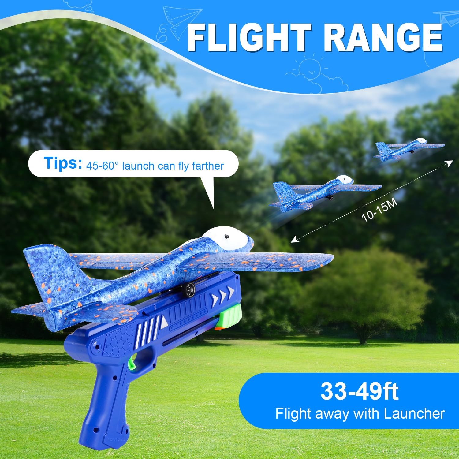 Taotendar LED foam planes glow with three light modes for after-dark flights.