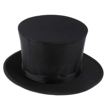 Taotenish black top hat collapsible hat for kids, ideal for magic tricks and party fun.