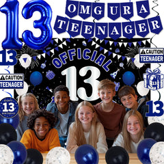 TAOTOSUNE blue 13 foil balloon as a festive focal point