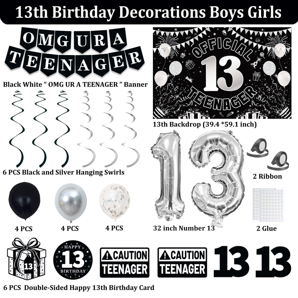 TAOTOSUNE double sided 13th birthday cards for messages