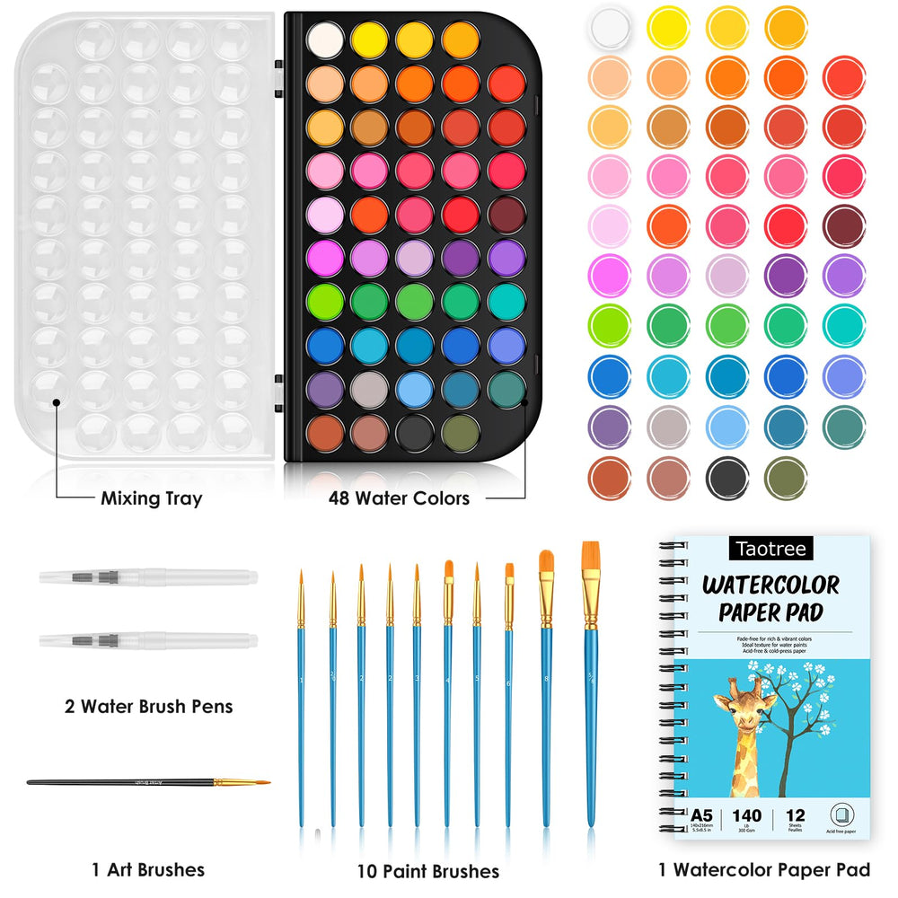 Taotree brush set of 10 brushes ideal for detailed artwork