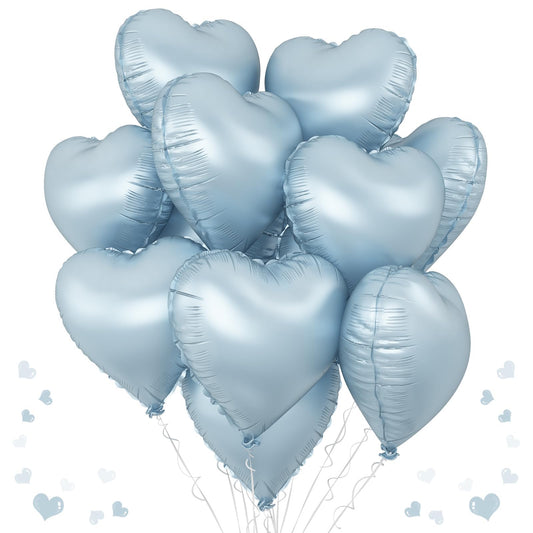 TAOYE baby blue heart balloon 18in ready for festive decor and photo moments