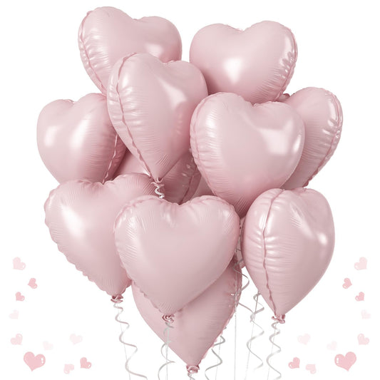 TAOYE baby pink heart balloons create a dreamy birthday backdrop for boho celebrations