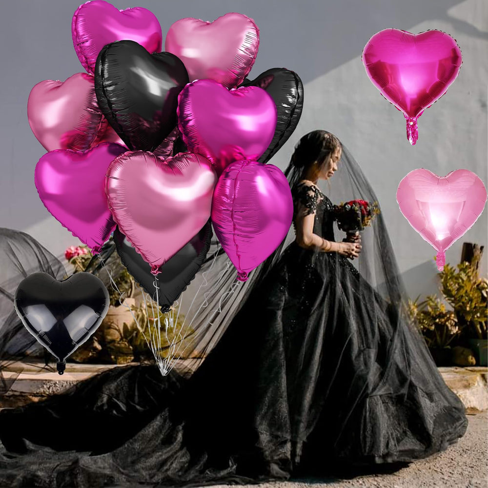 TAOYE baby-pink heart foil balloon 18in pastel ambience